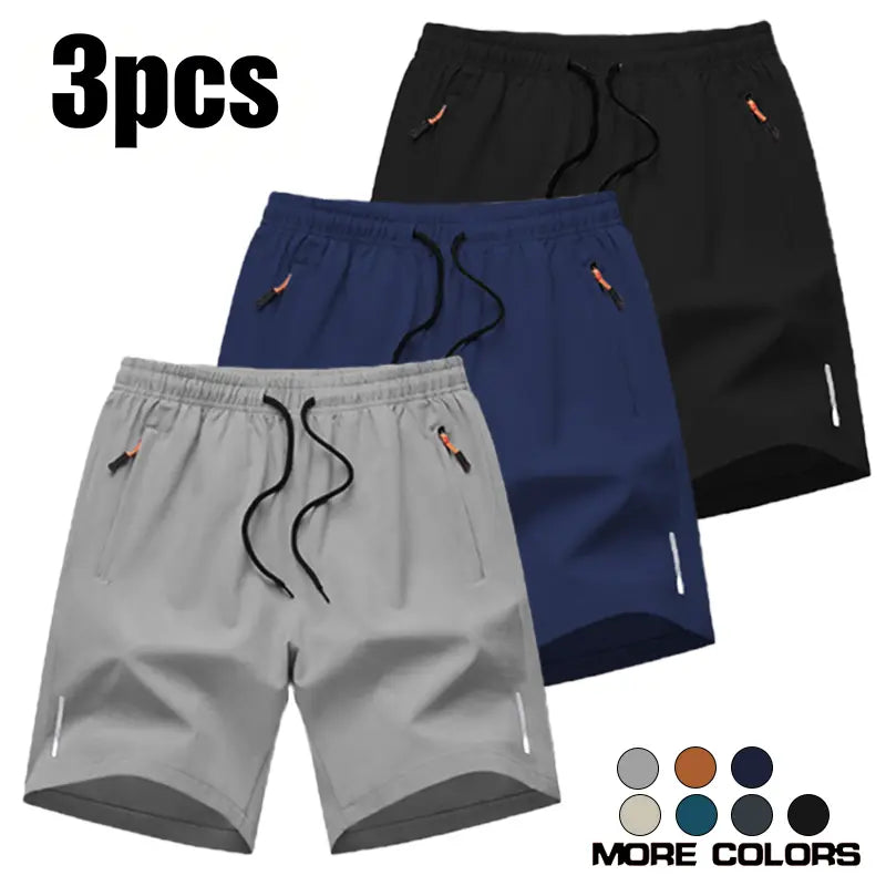 Men’S Athletic Shorts Are Available in Various Colors and Feature Zippered Pockets and a Drawstring Waist, Combining Comfort and Style. They Are Ideal for Summer Outdoor Wear, Everyday Activities, and Vacations, and Suitable for All Seasons., Athletic Wea