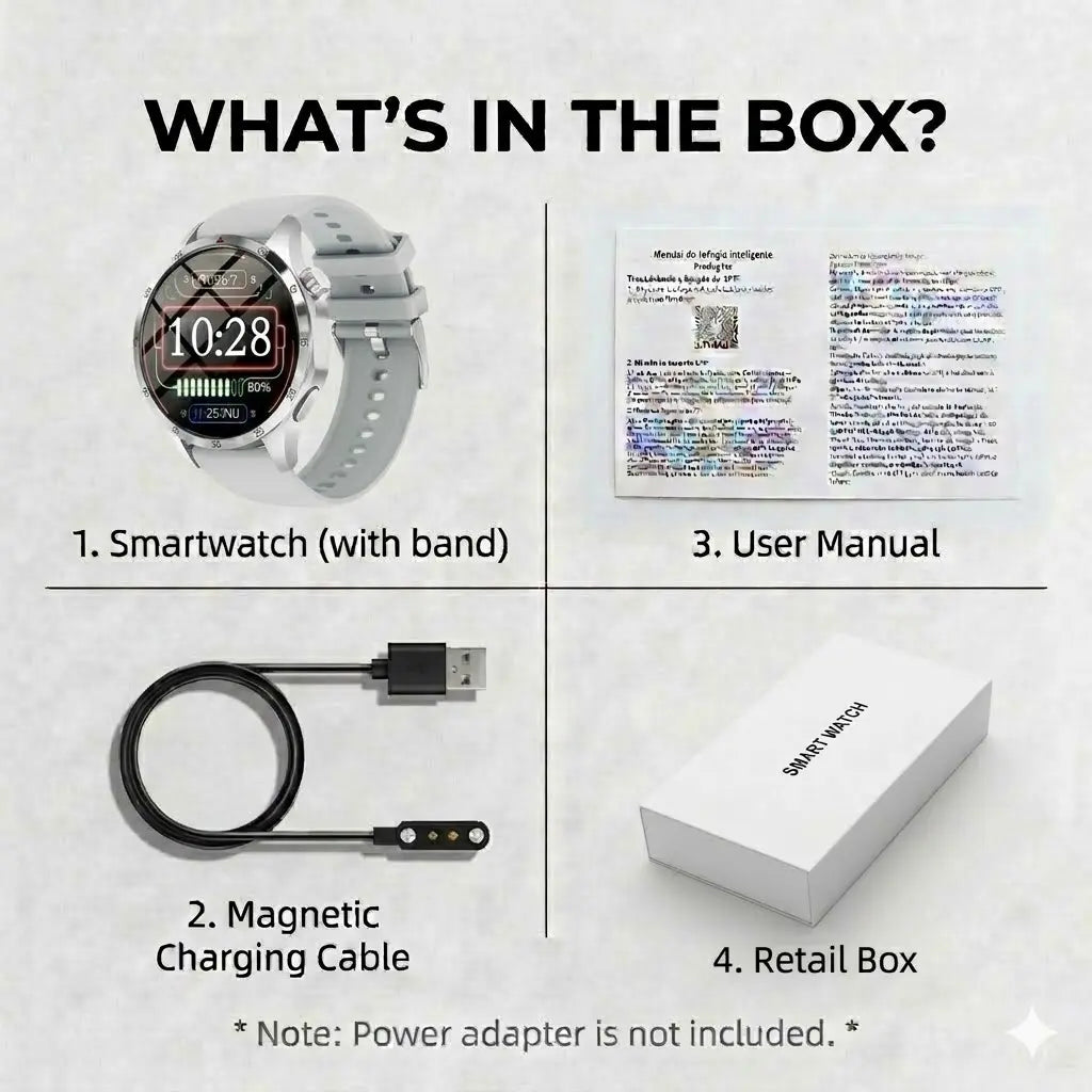 Smartwatch Metal Body Silicone Strap Multiple Watch Faces Wireless Communication Sms Reminder Sports Modes Magnetic USB Charging Digital Smart Watches